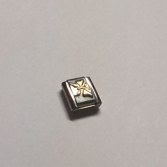 Gold Butterfly Italian Link‎ Stainless Steel Charm for Nomination Style Bracelet - Picture 4 of 4